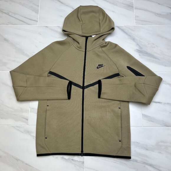 Nike Tech Fleece 'Neutral Olive' Windrunner Hoodie HV0949-277 Multi-Size